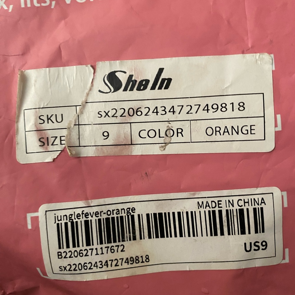 SHEIN Pink Packaging Bag